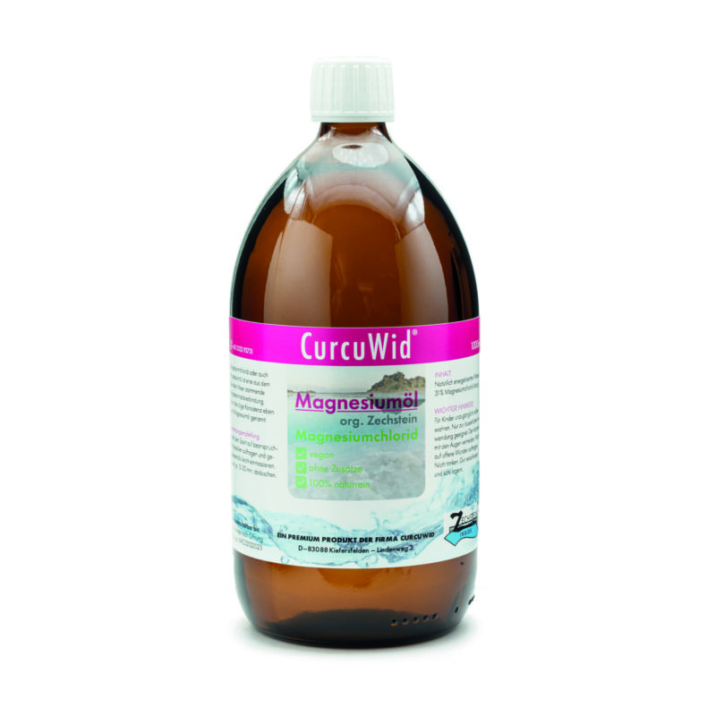 Magnesiumöl Magnesiumchlorid 31% MGCI2 zur transdermalen Anwendung 1000ml mit Sprühflasche 100ml Zechstein Inside