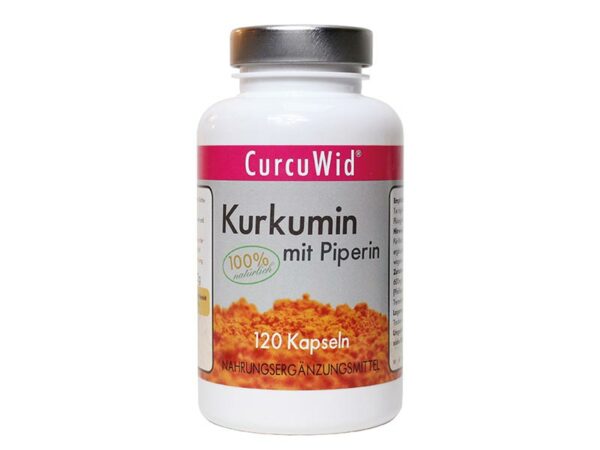 CurcuWid Kurkumin mit Piperin / 120 Kapseln / a 620mg / 4 Monatsvorrat/ 1 Kapsel tgl. / extra stark