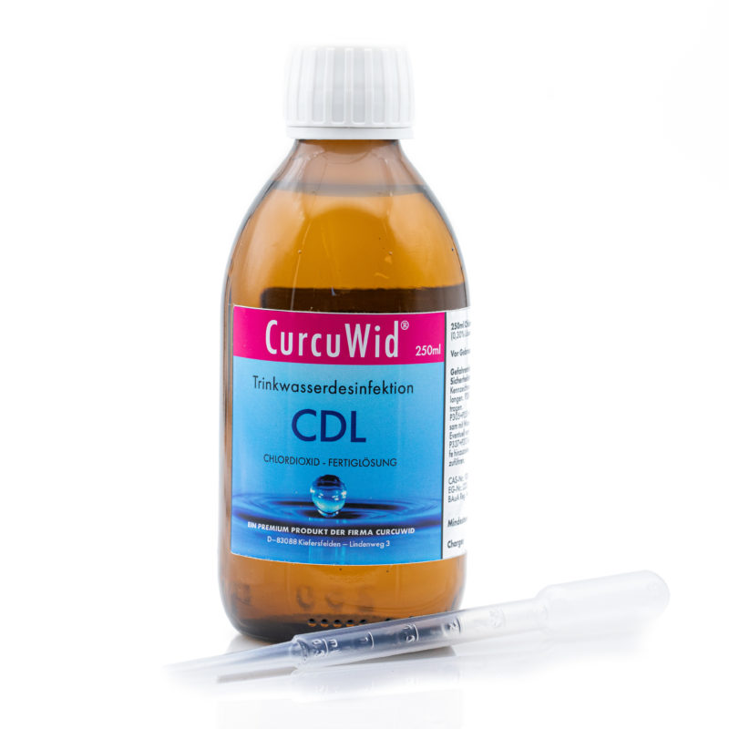 CurcuWid CDL / CDS Chlordioxid Fertiglösung 0,3% 250ml mit HDPE Pipette