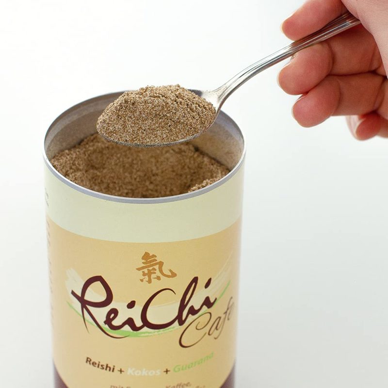 ReiChi Cafe 180 g, 36 Tassen exotischer Kaffee-Genuss, Reishi-Pilz, Ginseng & Kokos – Bild 3
